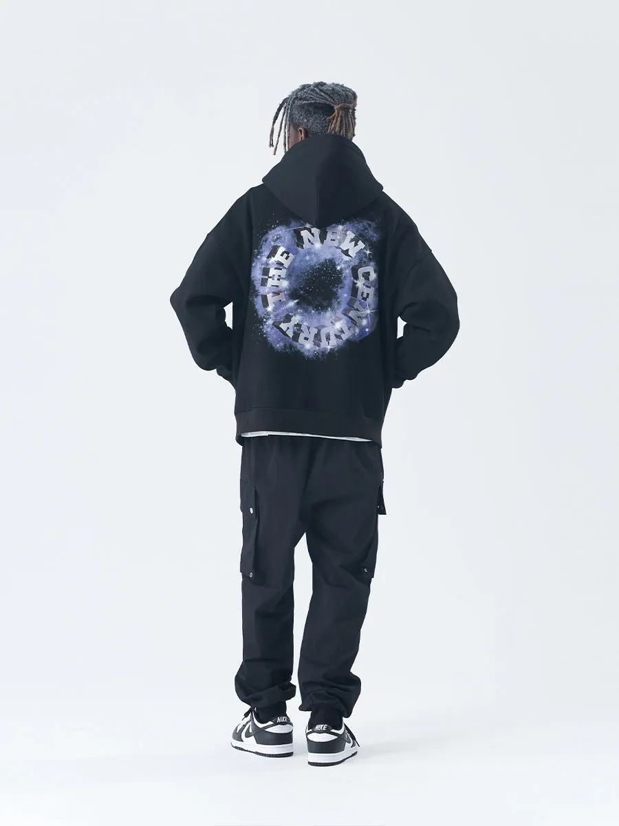 3D Starry Sky Logo Hoodie