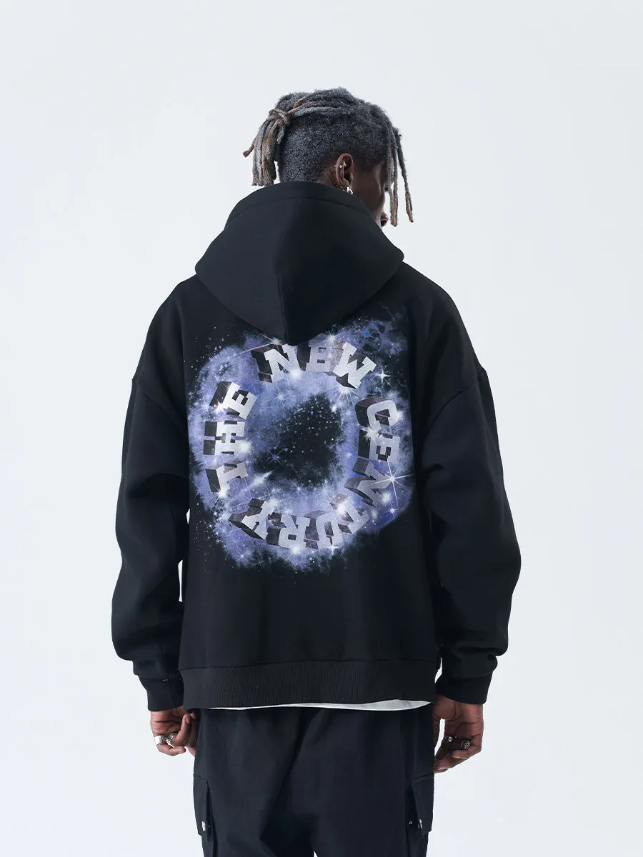 3D Starry Sky Logo Hoodie