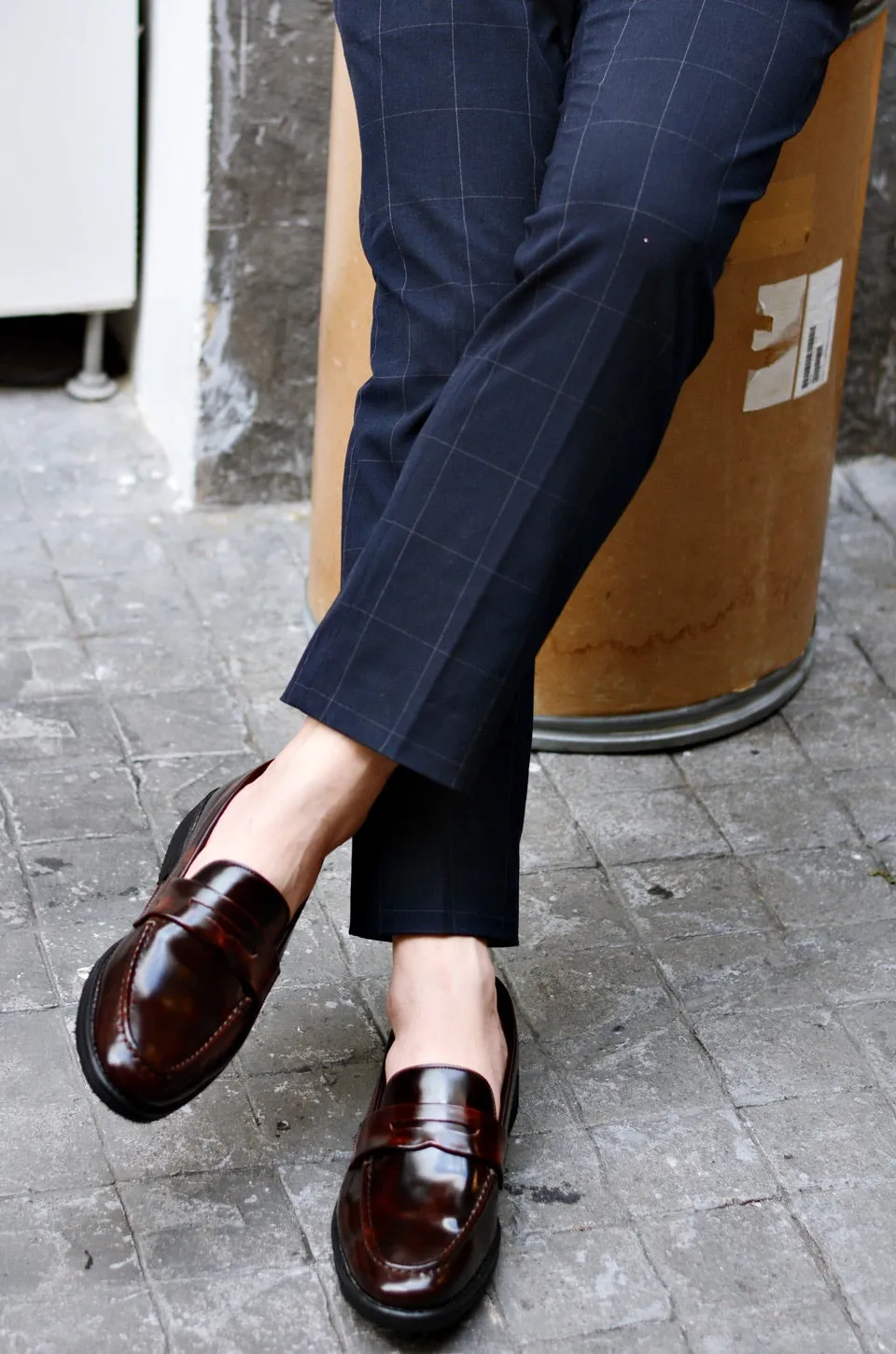 509 Penny Loafer Burgundy - Black Rubber Sole