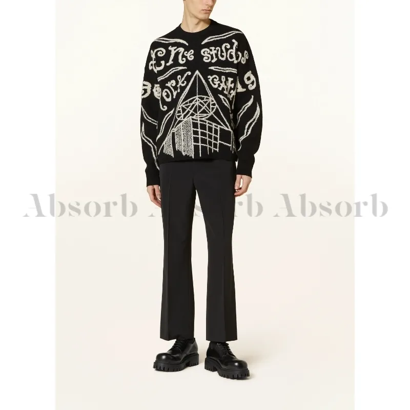 Acne Studios  |Crew Neck Long Sleeves Cotton Designers Sweaters