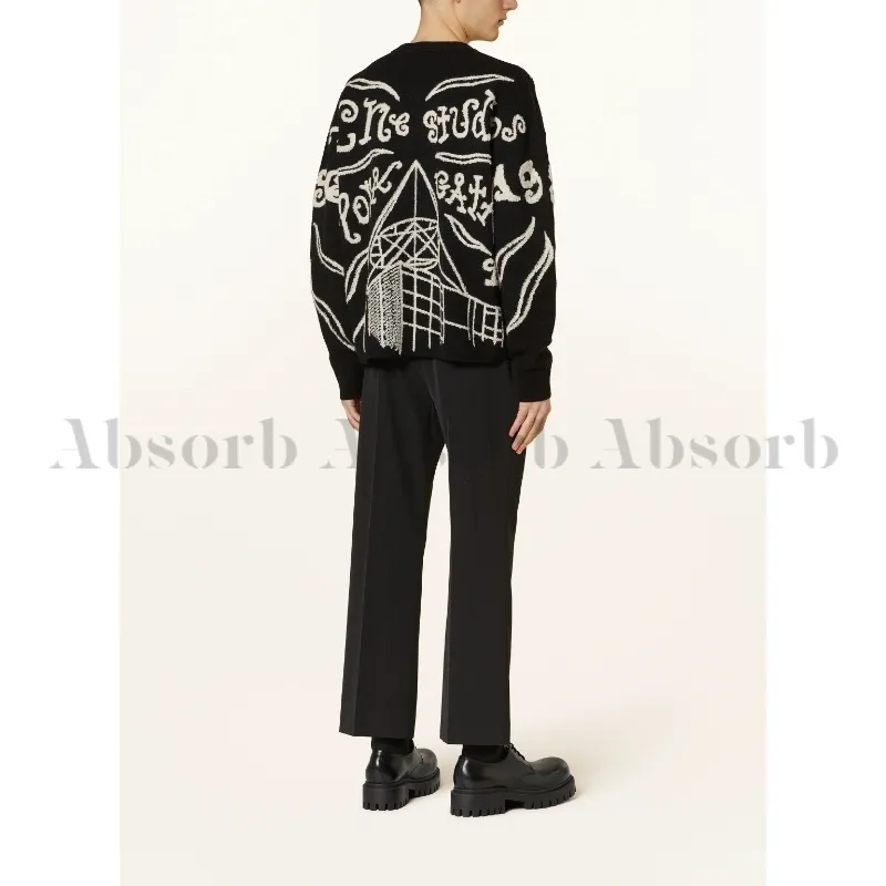 Acne Studios  |Crew Neck Long Sleeves Cotton Designers Sweaters