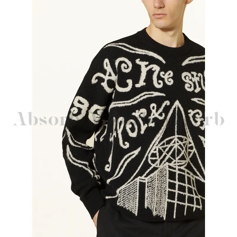 Acne Studios  |Crew Neck Long Sleeves Cotton Designers Sweaters