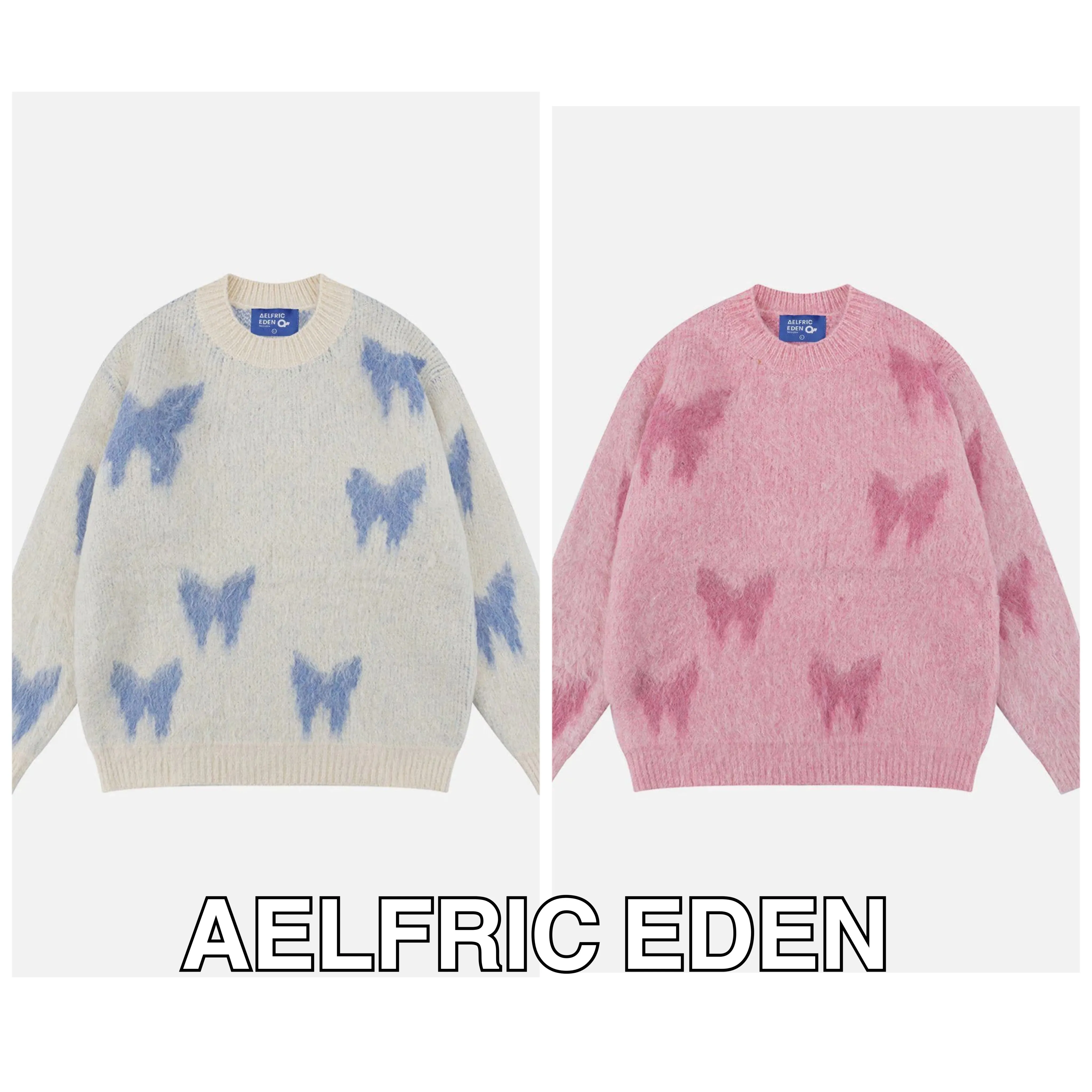 Aelfric Eden  |Street Style Long Sleeves V-neck & Crew neck