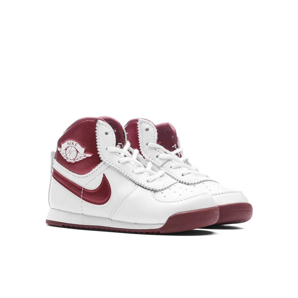 Air Jordan 1 High Retro '85 'Metallic Burgundy' (TD) - White/Team Red/White