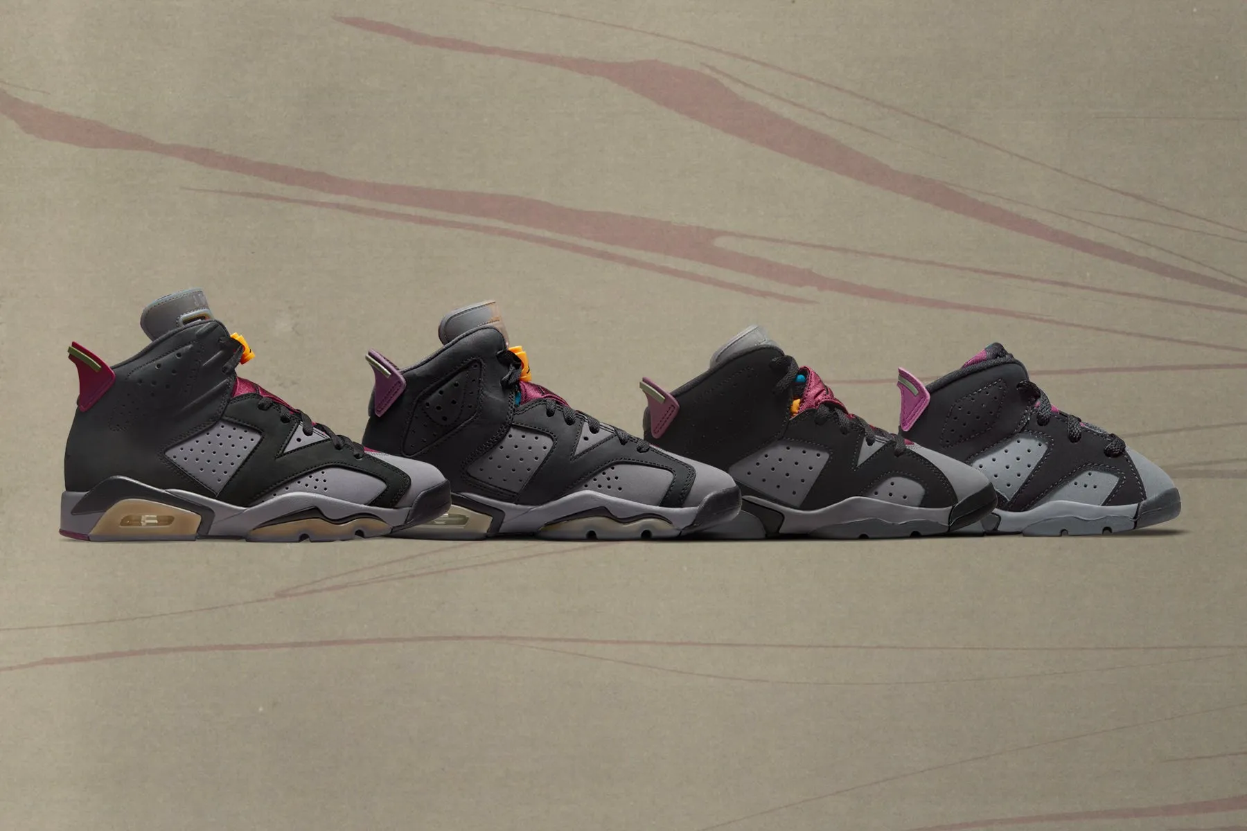 Air Jordan 6 Retro 'Bordeaux' - Black/Bordeaux/Light Graphite