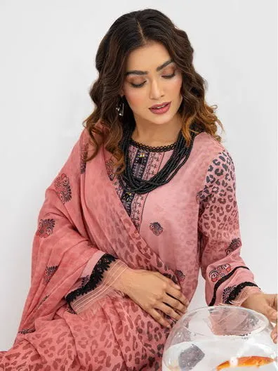 Al Kareem Gul-e-Lala Digital Printed Lawn Unstitched 3Pc Suit D-2577