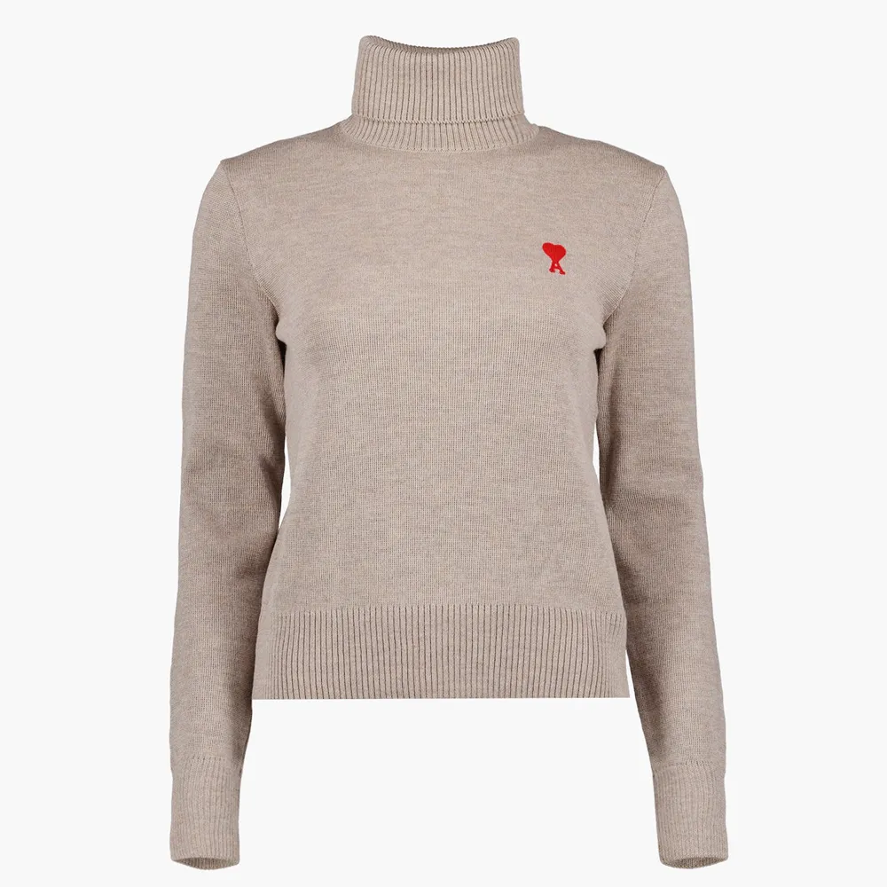 AMI PARIS  |Long Sleeves Logo Outlet V-neck & Crew neck