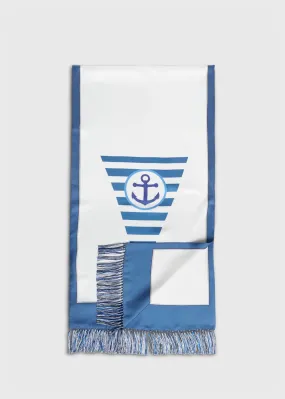 Anchor Printed Silk Scarf