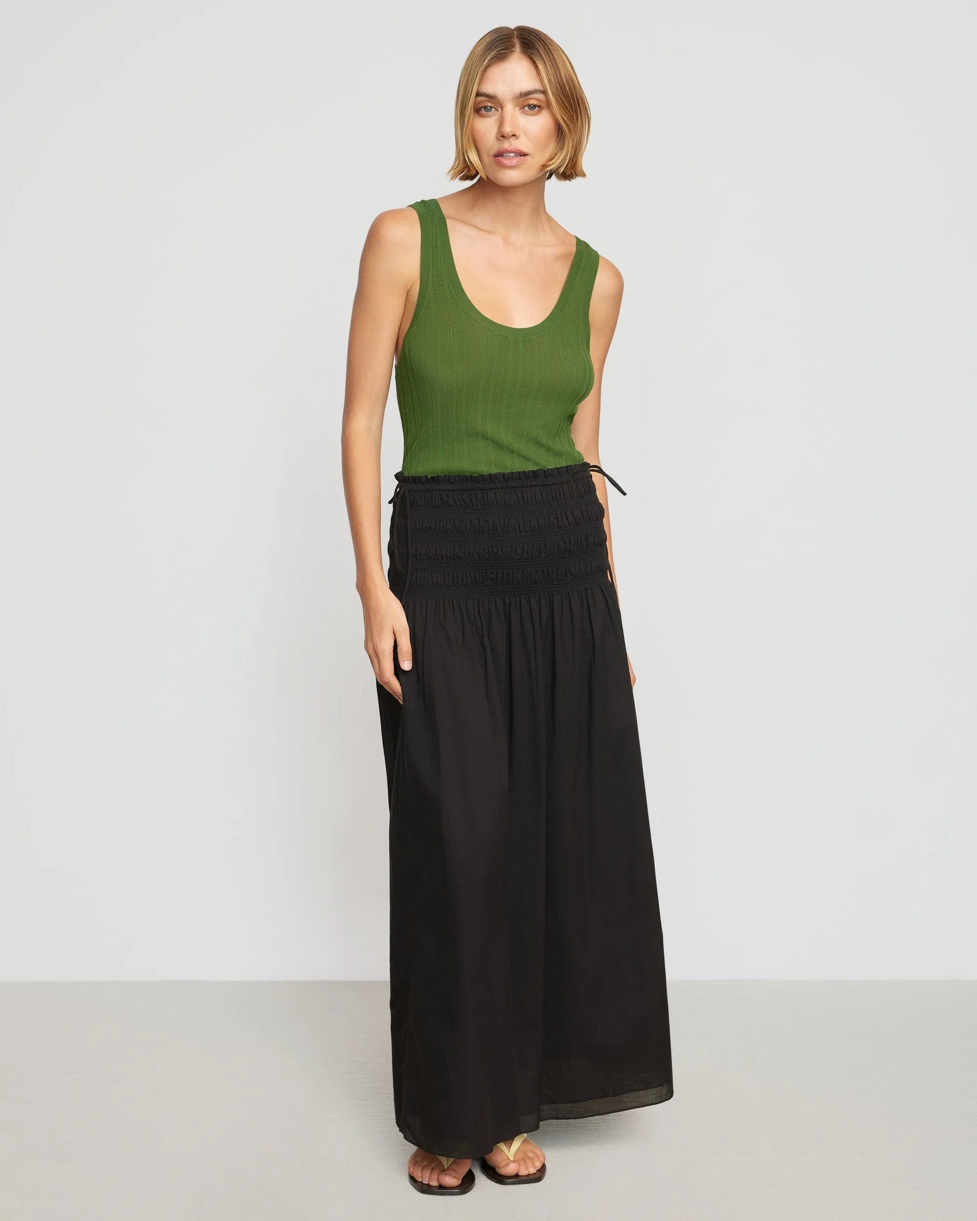 Andee Ribbed Sweater Tank | Spring Green