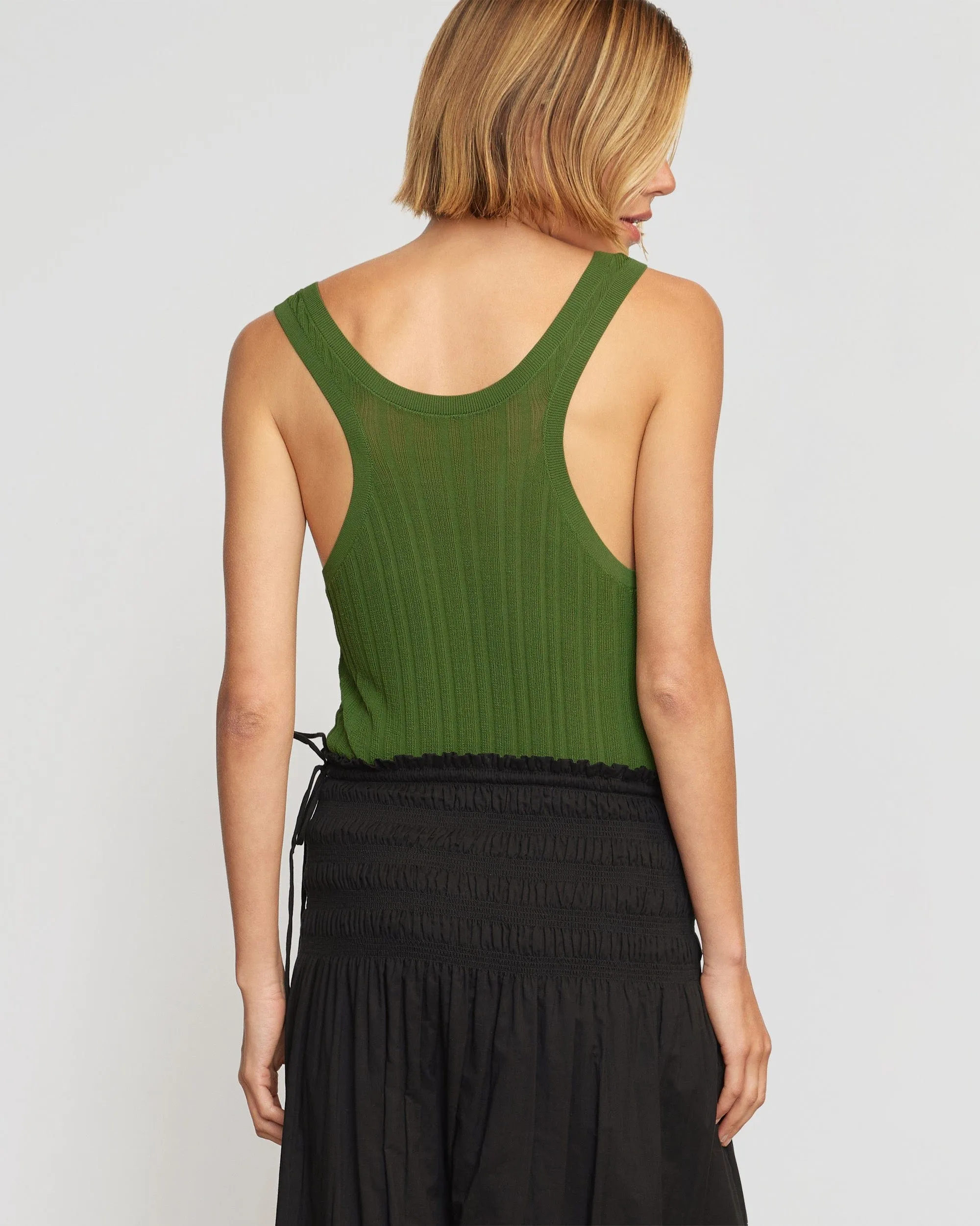 Andee Ribbed Sweater Tank | Spring Green