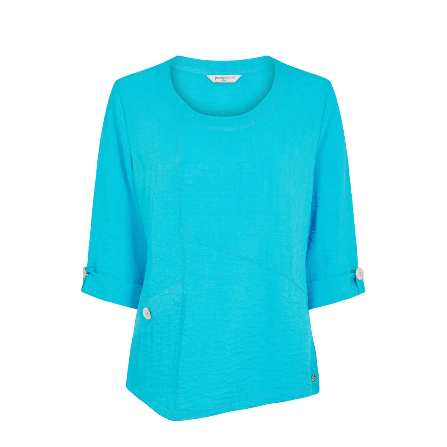 Asymmetric Hem Top - Lagoon