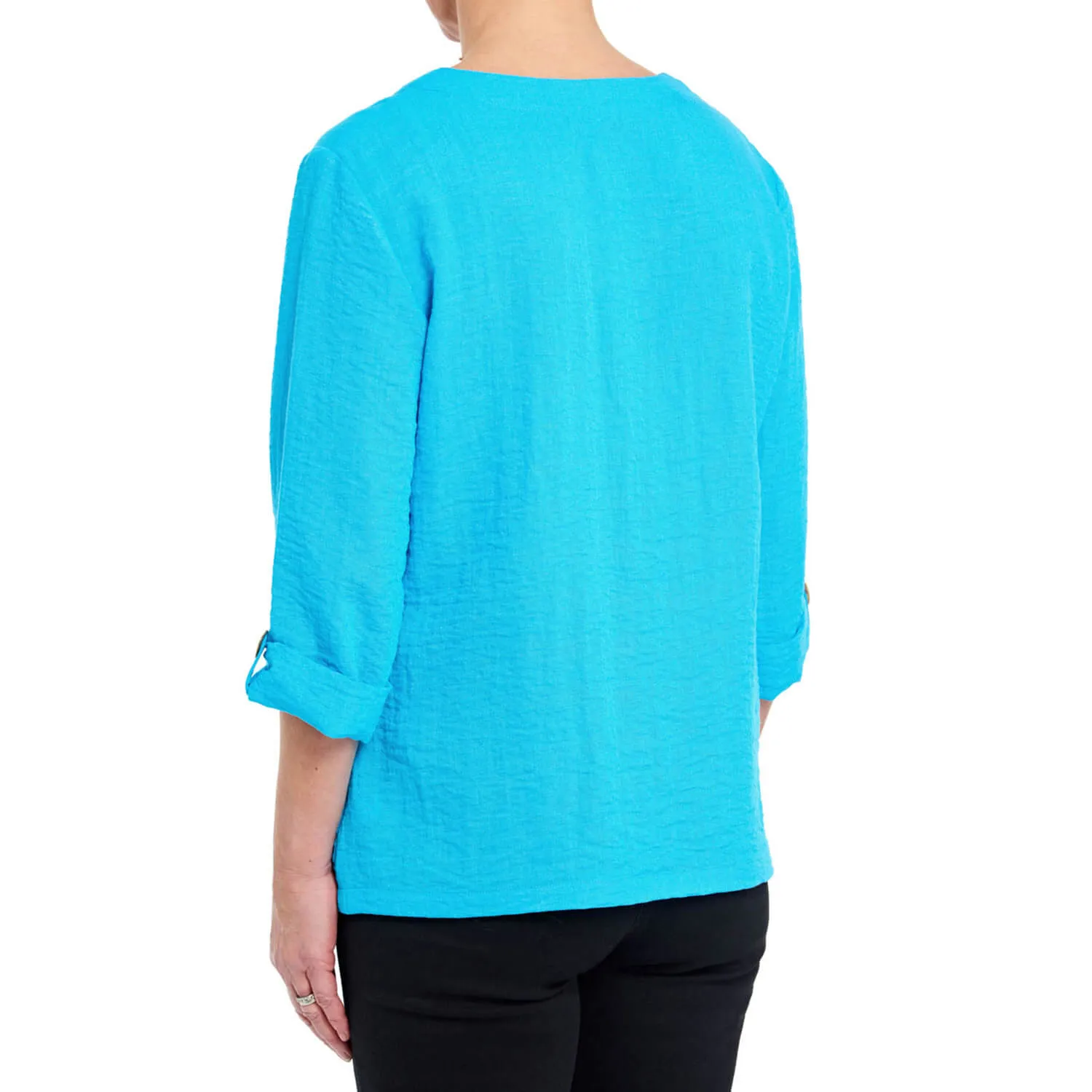 Asymmetric Hem Top - Lagoon