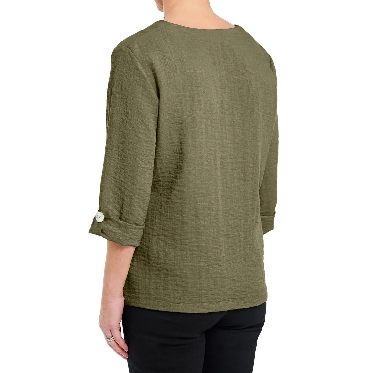 Asymmetric Hem Top - Sage