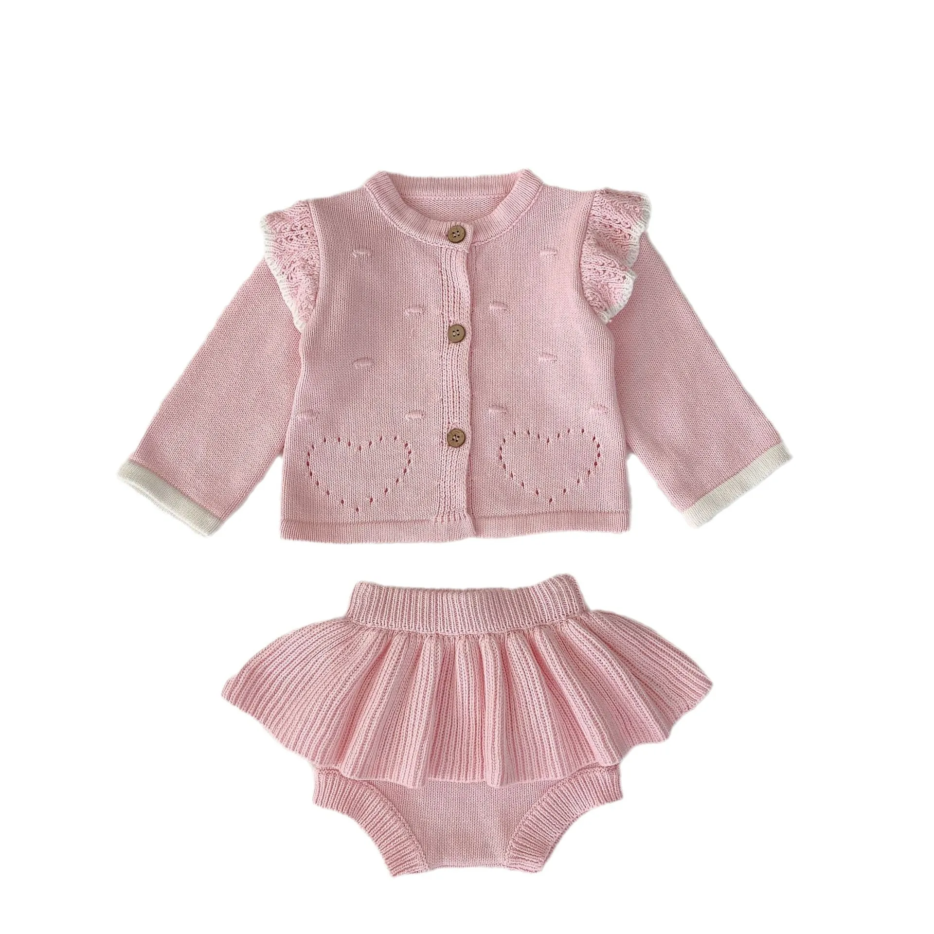 Baby Kid Girls Solid Color Cardigan Shorts Wholesale 230828242