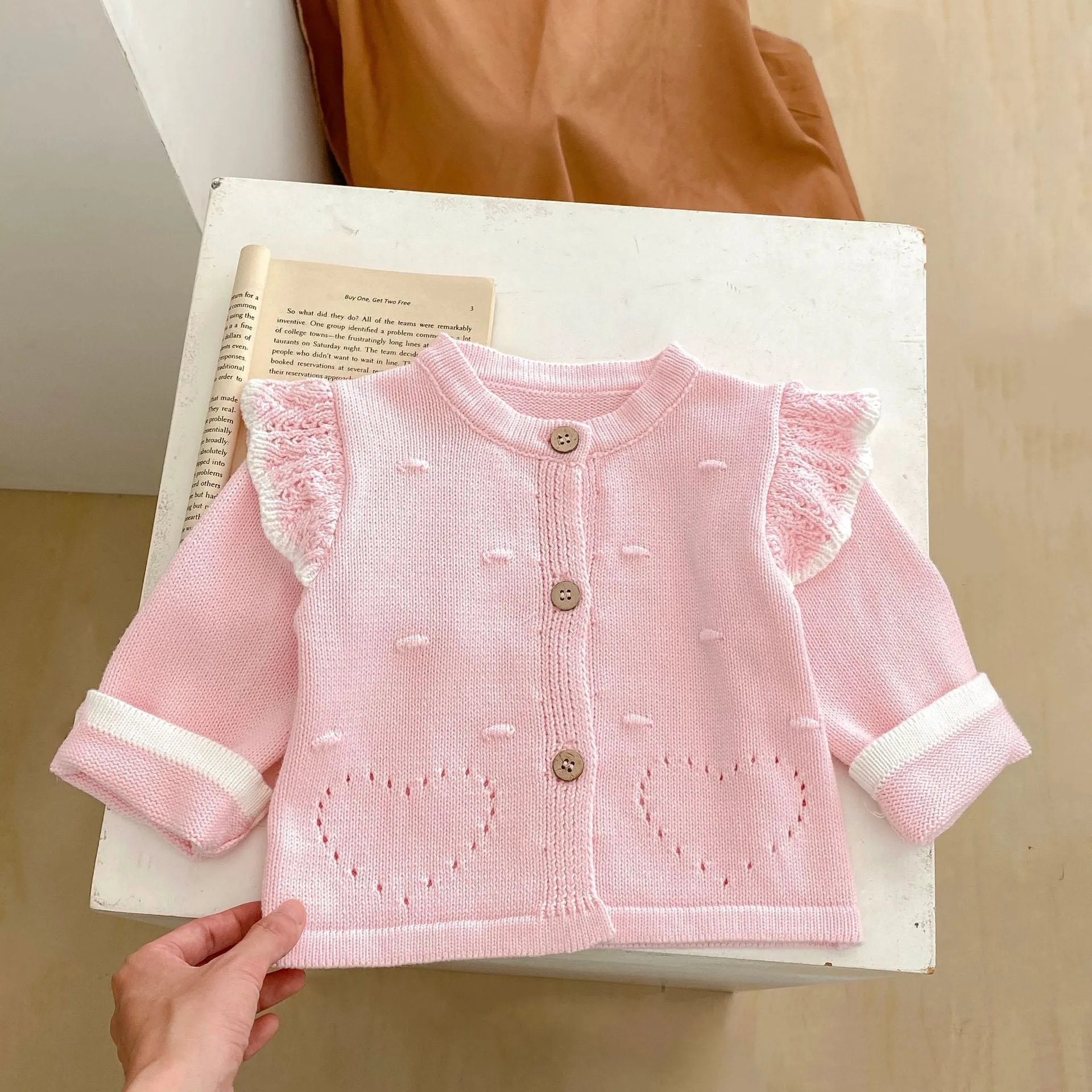 Baby Kid Girls Solid Color Cardigan Shorts Wholesale 230828242