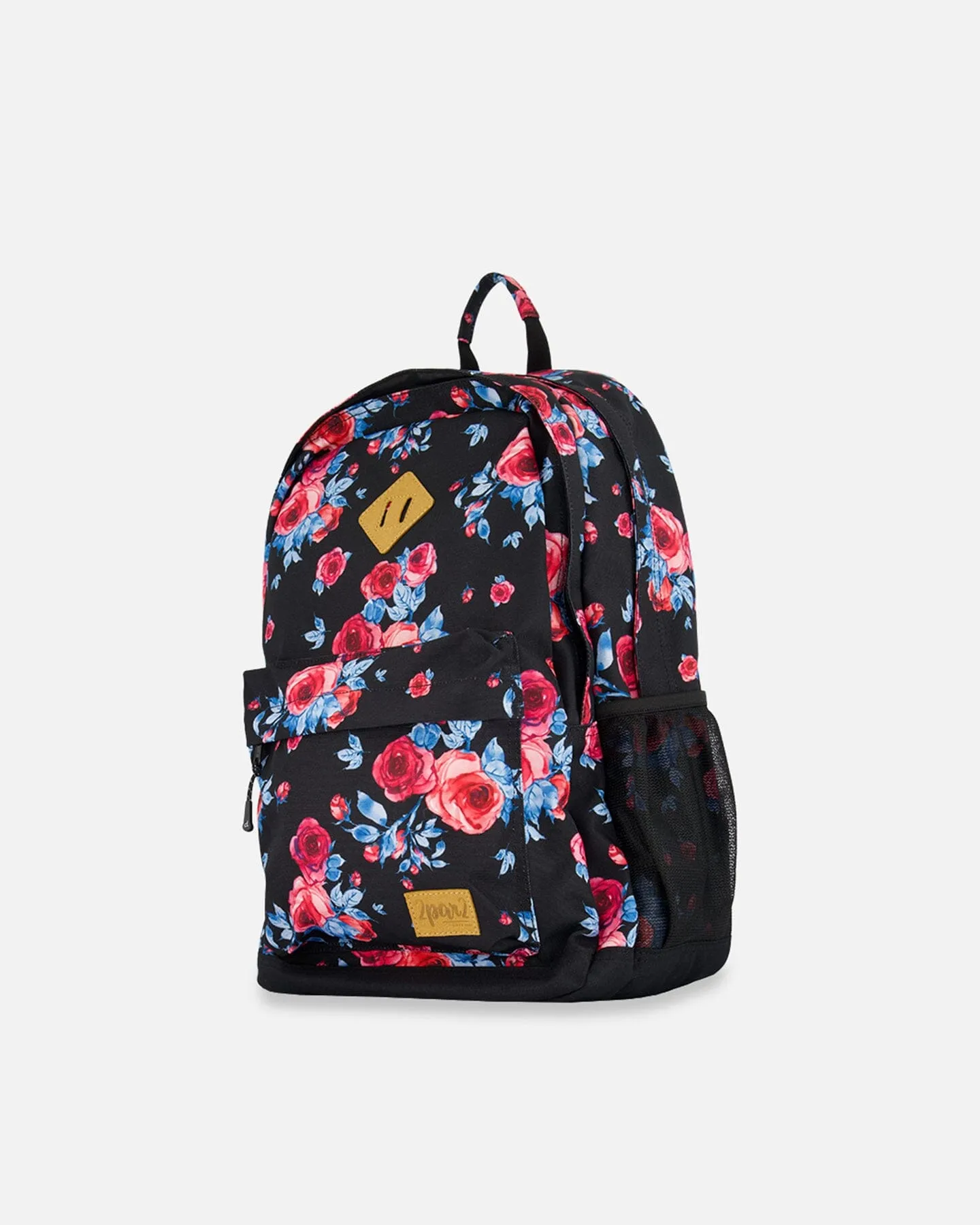 Backpack Black Printed Roses