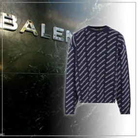 BALENCIAGA  |Crew Neck Wool Long Sleeves Cotton Logo Luxury