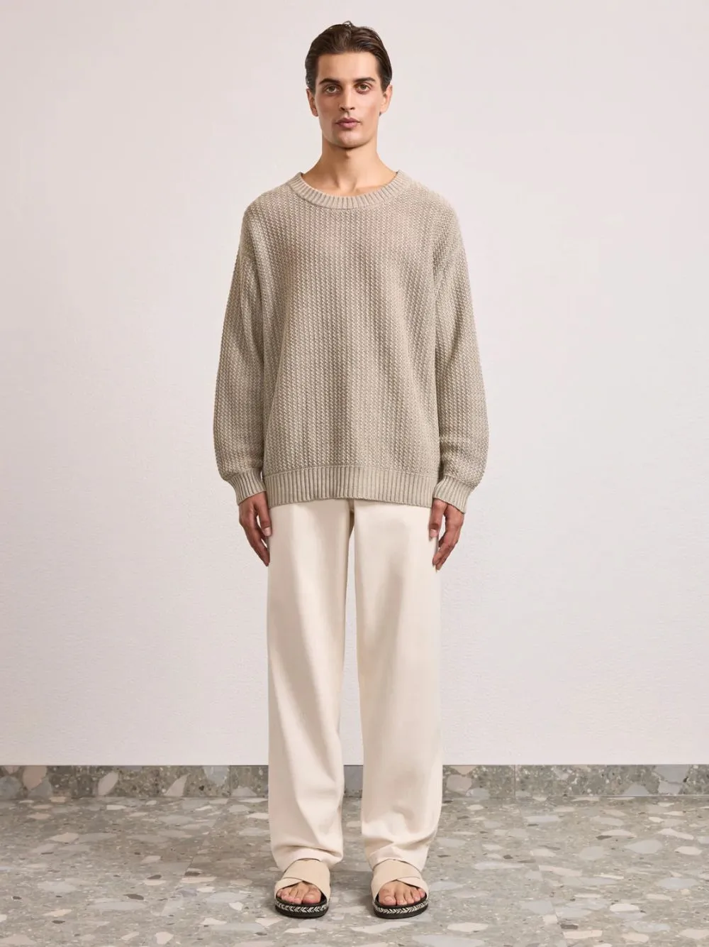 Beige Jardim Linen Sweater