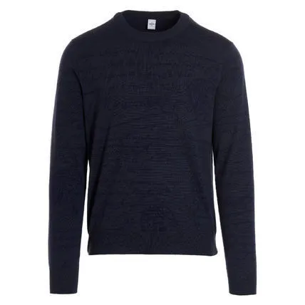 Berluti  |Crew Neck Wool Long Sleeves Logo Luxury Sweaters