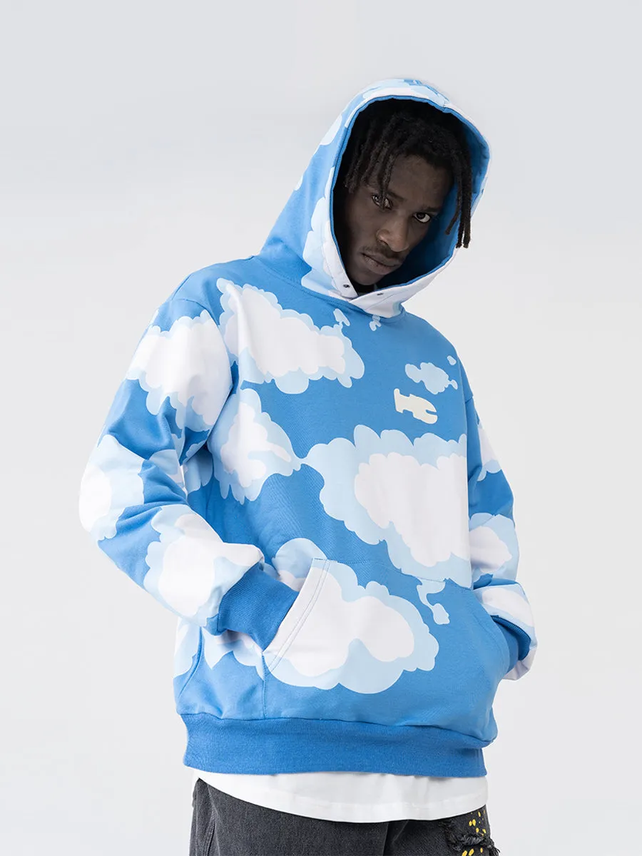 Blue Sky Printed Hoodie