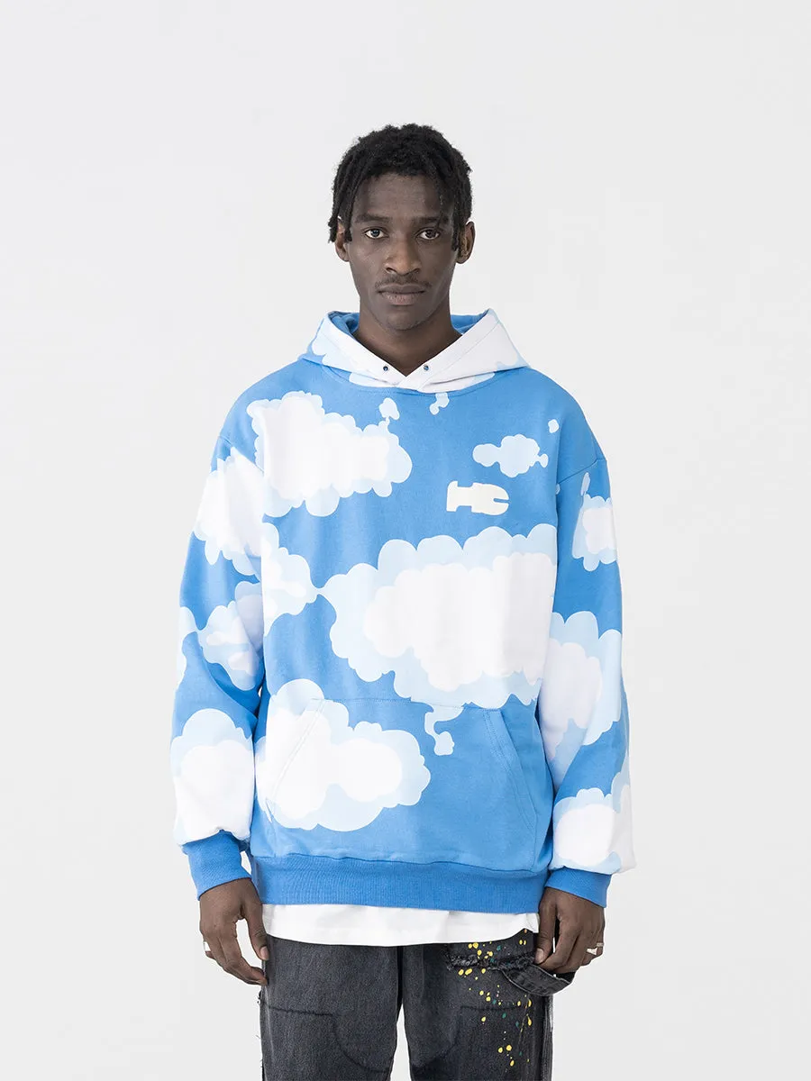 Blue Sky Printed Hoodie