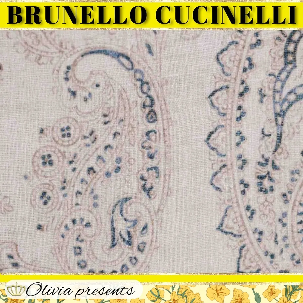 BRUNELLO CUCINELLI  |Paisley Linen Street Style Long Sleeves Shirts