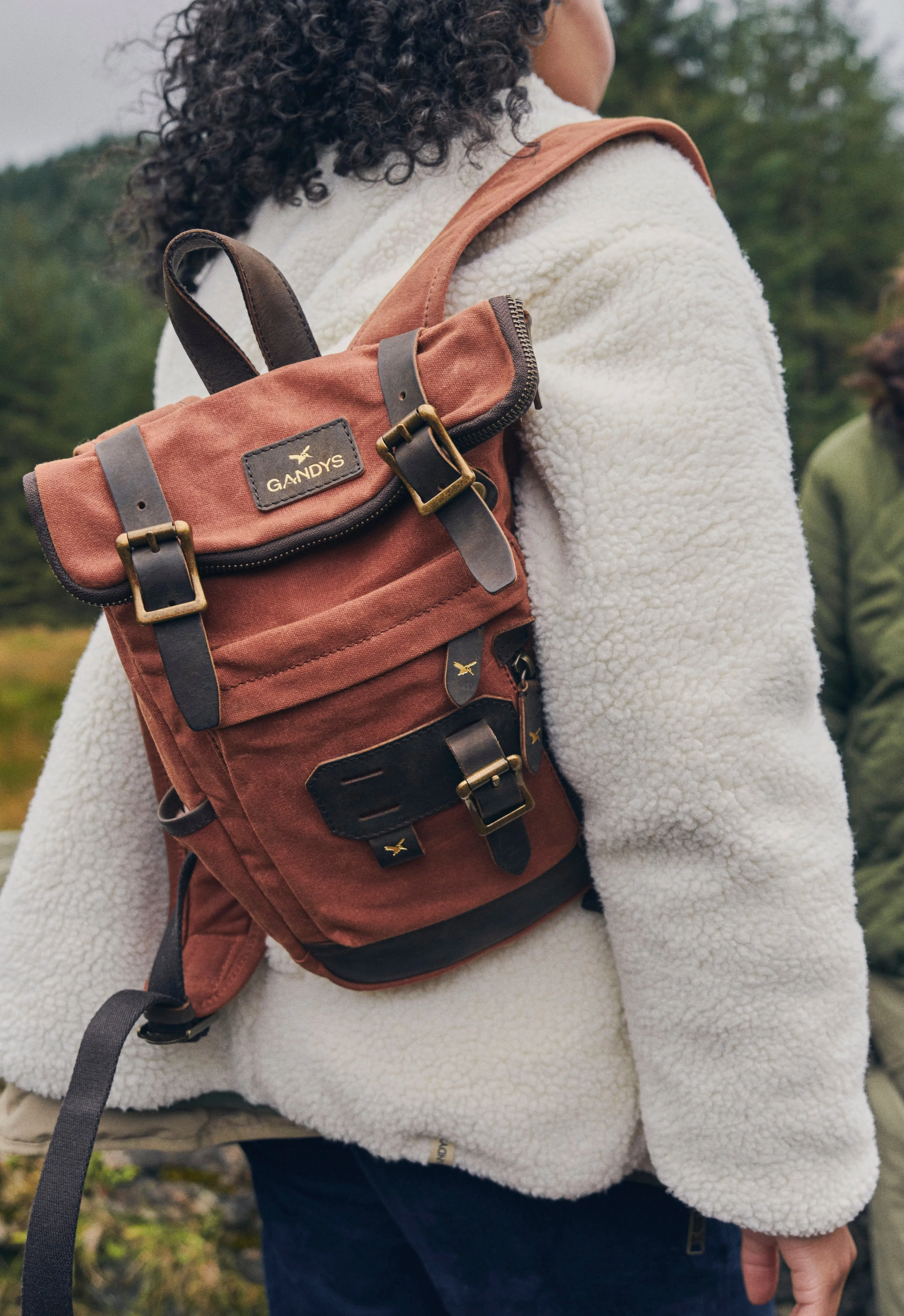 Burnt Orange Waxed Cotton Micro Bali Backpack