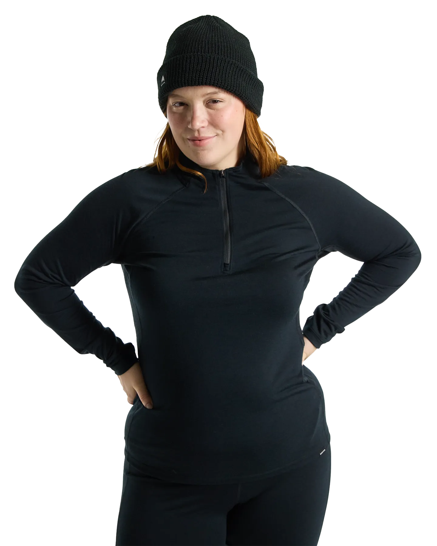 Burton Women's Phayse Merino Quarter-Zip First Layer - True Black