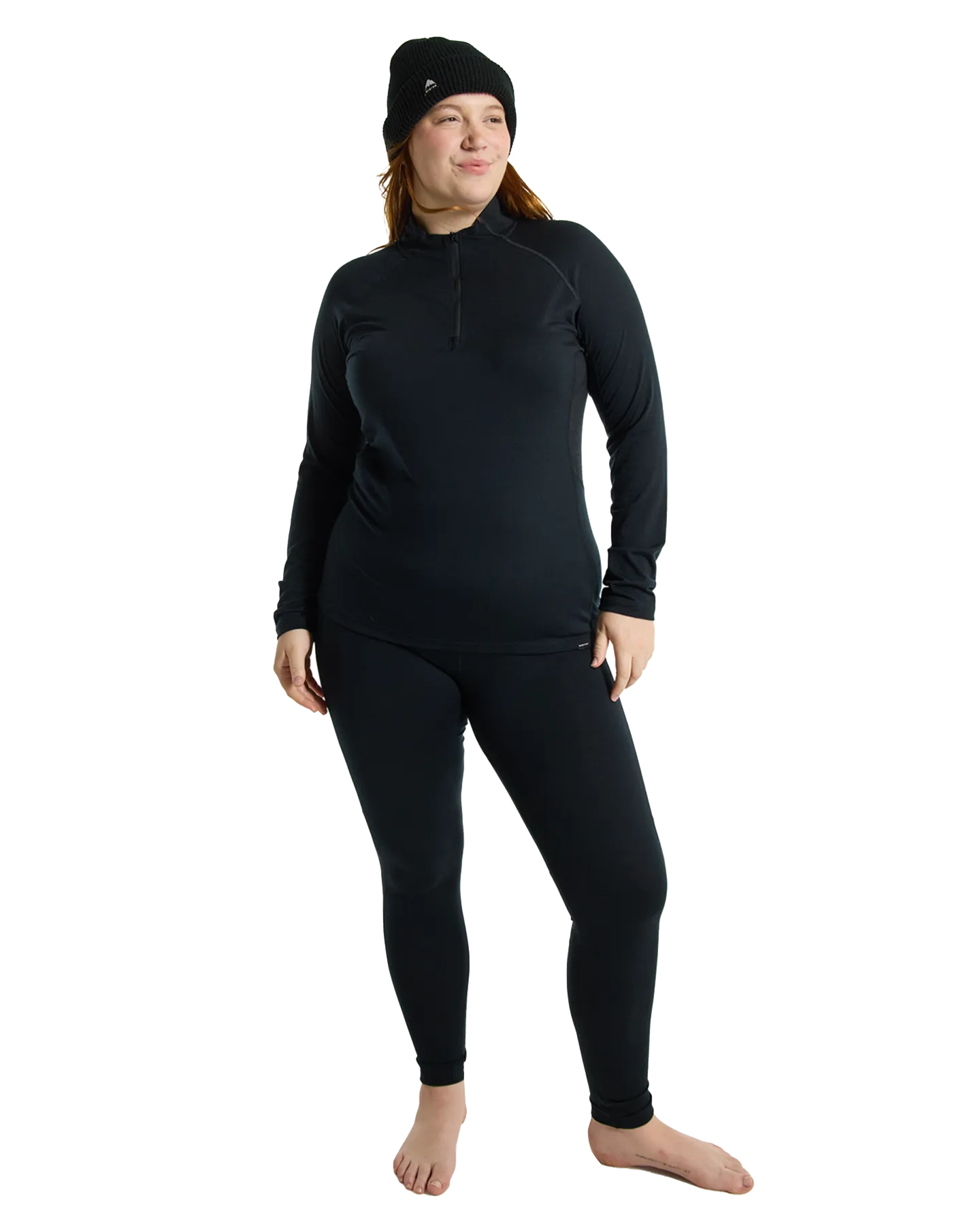 Burton Women's Phayse Merino Quarter-Zip First Layer - True Black