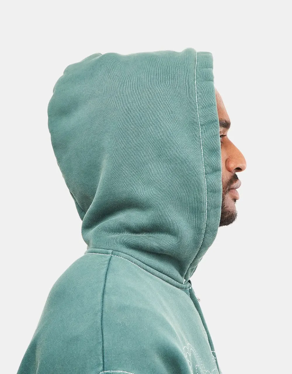 Butter Goods Breakdown Zip Hoodie - Washed Fern