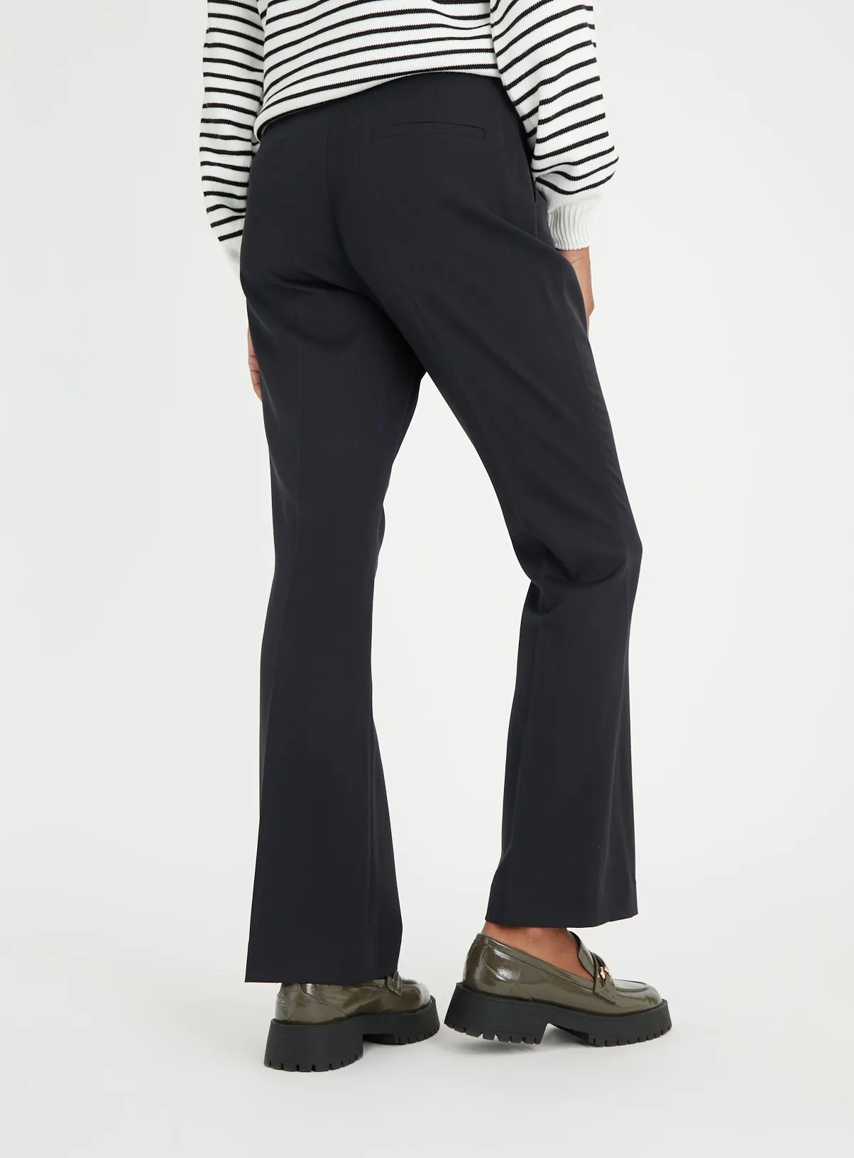 Buy Black Kick Flare Trousers 20R | Trousers | Tu