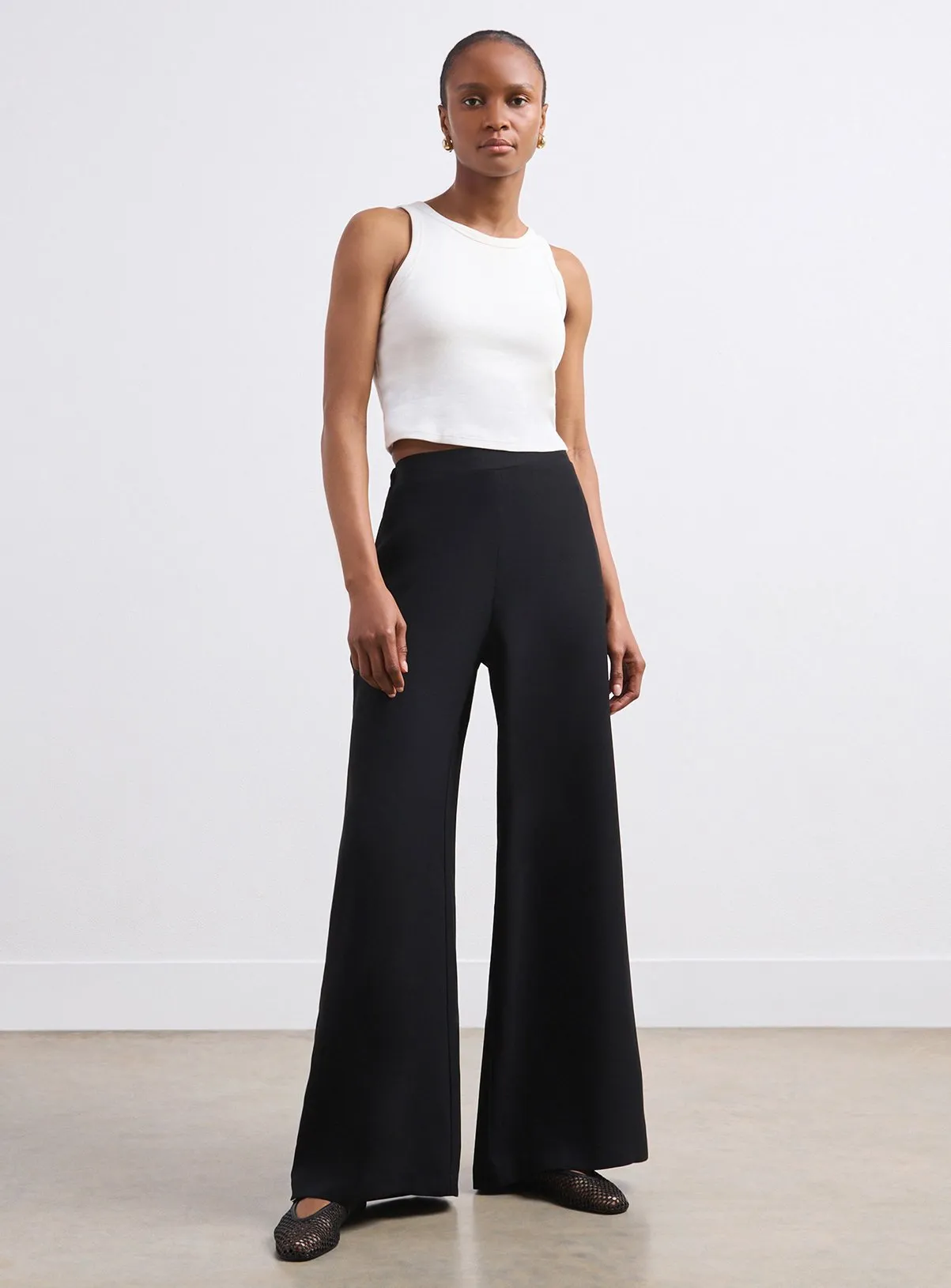 Buy FINERY Nat Trousers Black 12L | Trousers | Tu