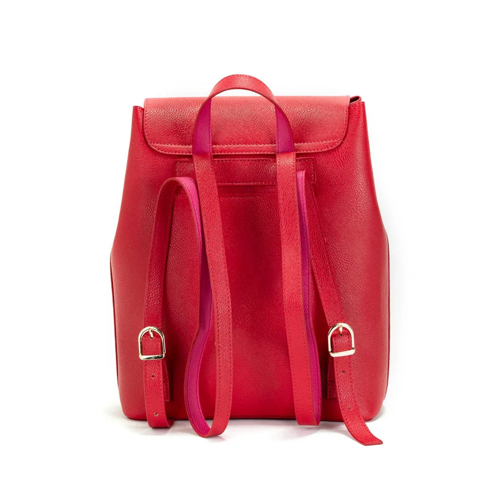 Campo Marzio Keira Backpack - Cherry Red Fuchsia