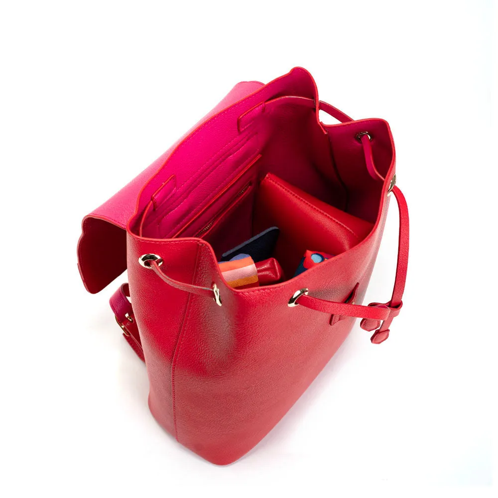 Campo Marzio Keira Backpack - Cherry Red Fuchsia