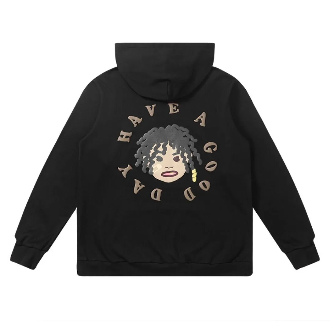 Cartoon Foam Print Hoodie