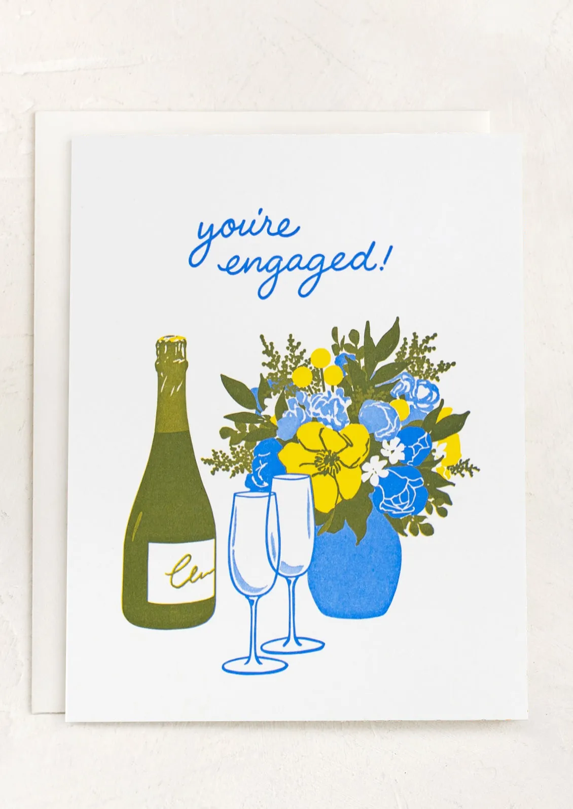 Champagne Toast Engagement Card