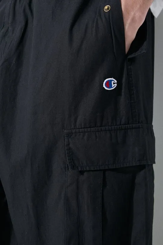 Champion cotton trousers black color 220015