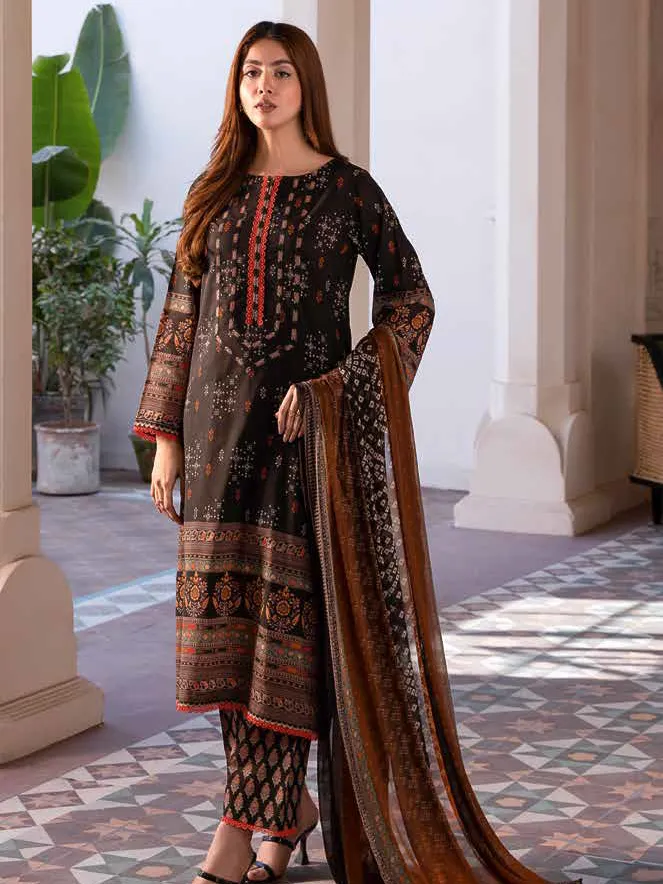 Charizma C-Print Vol-03 Unstitched Printed Lawn 3Pc Suit CP4-24