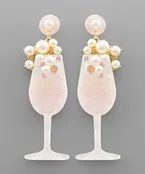 Cheers to Pinkmas Earrings