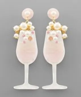 Cheers to Pinkmas Earrings