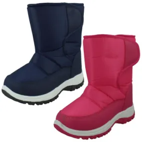 Childrens Boys/Girls Twin Velcro Fastening Snow Boots X4R009