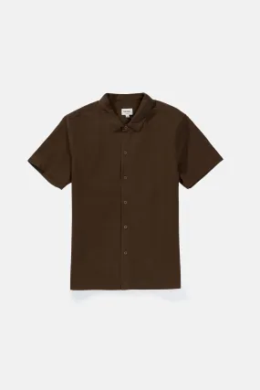 Classic Linen Ss Shirt Chocolate