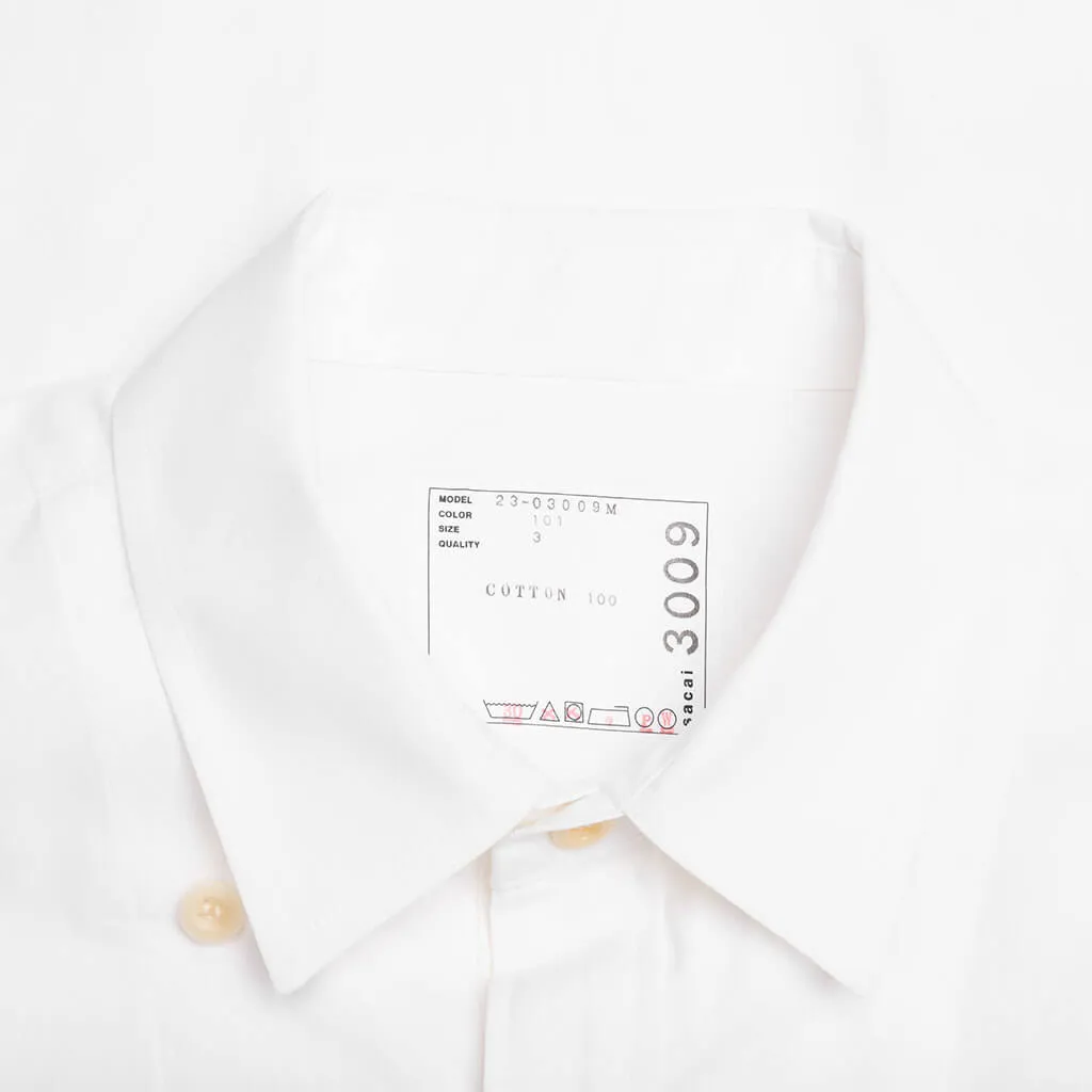 Cotton Poplin Shirt - White