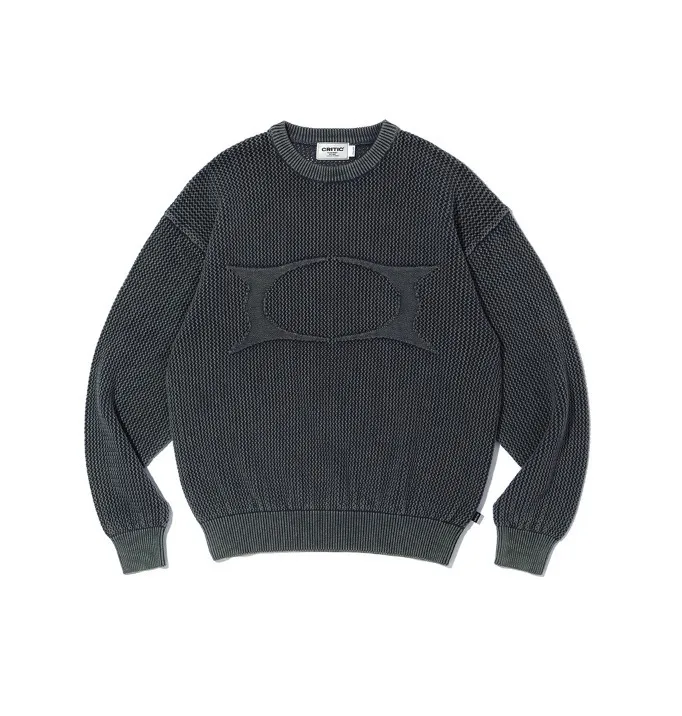 CRITIC  |Unisex U-Neck Long Sleeves Logo Sweaters