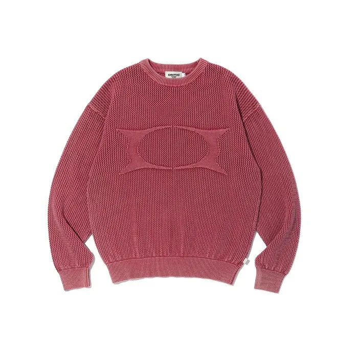 CRITIC  |Unisex U-Neck Long Sleeves Logo Sweaters