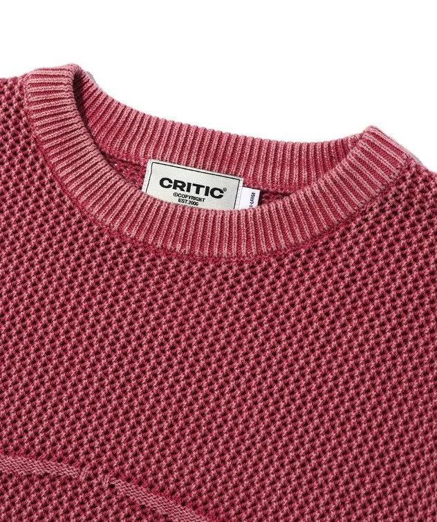 CRITIC  |Unisex U-Neck Long Sleeves Logo Sweaters