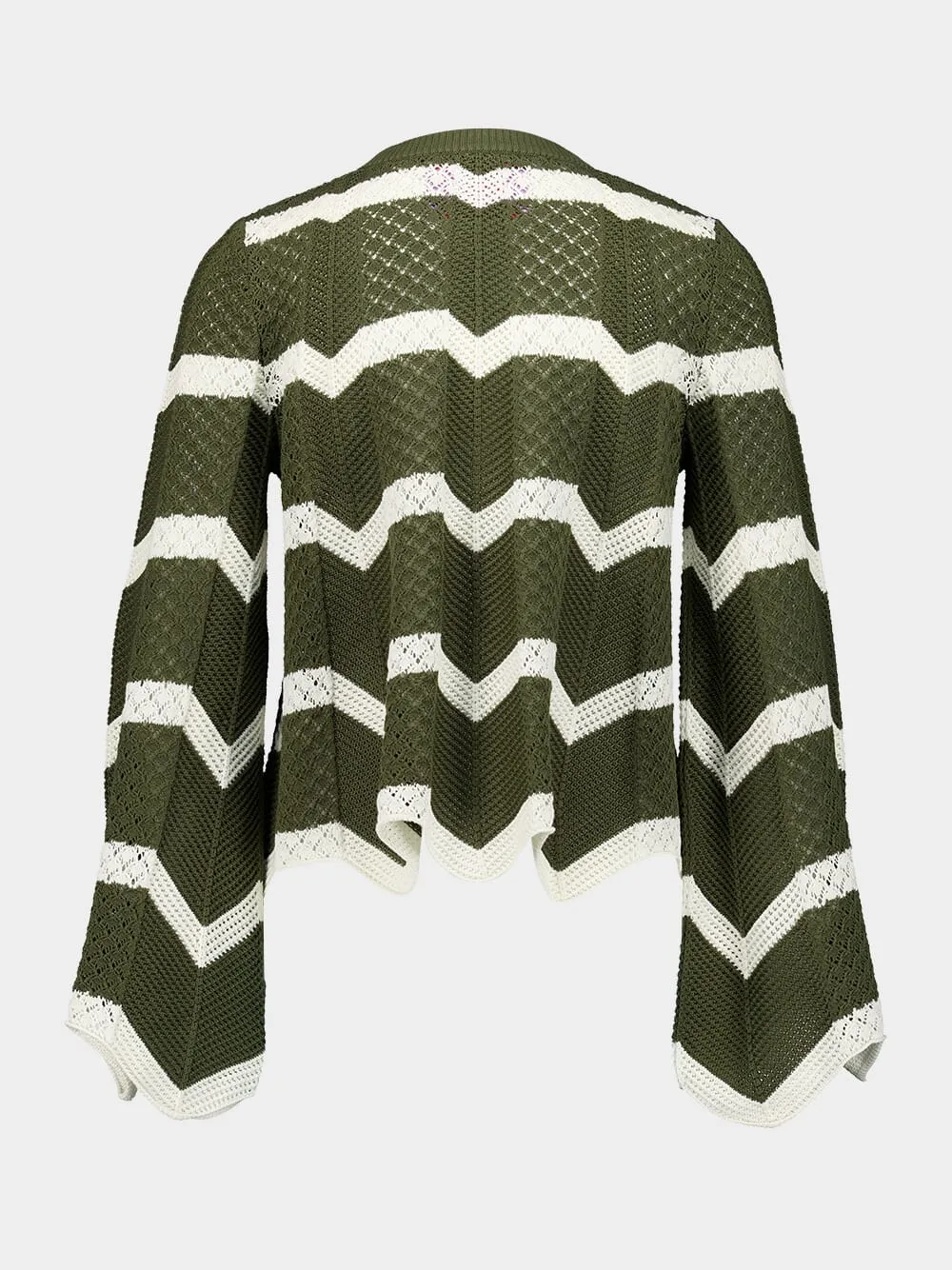 Cropped Chevron Sweater