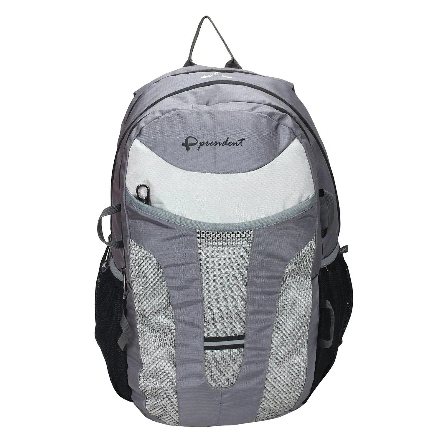 Curve Grey Backpack / School Bag by President Bags