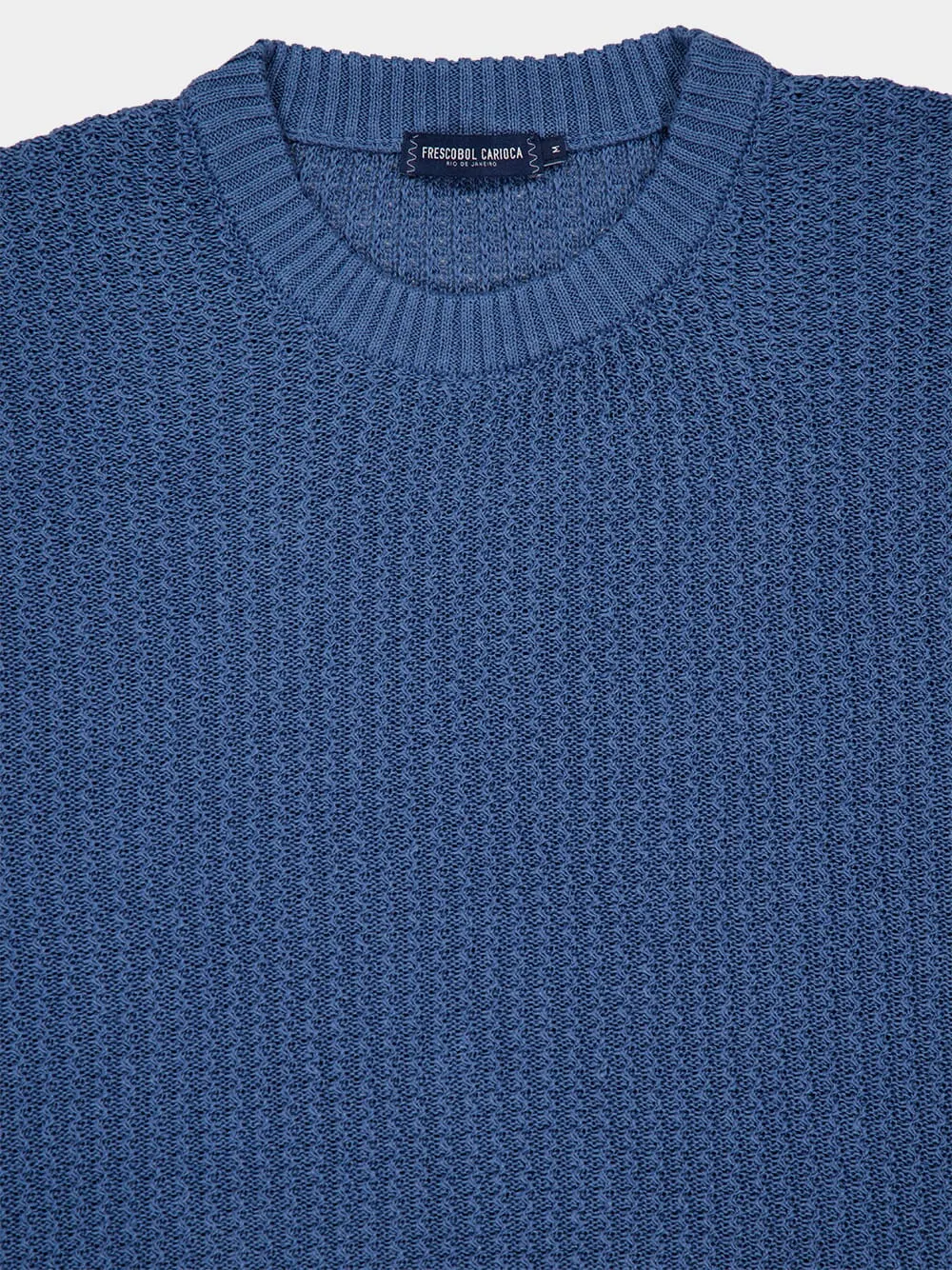 Denim Blue Jardim Linen Sweater