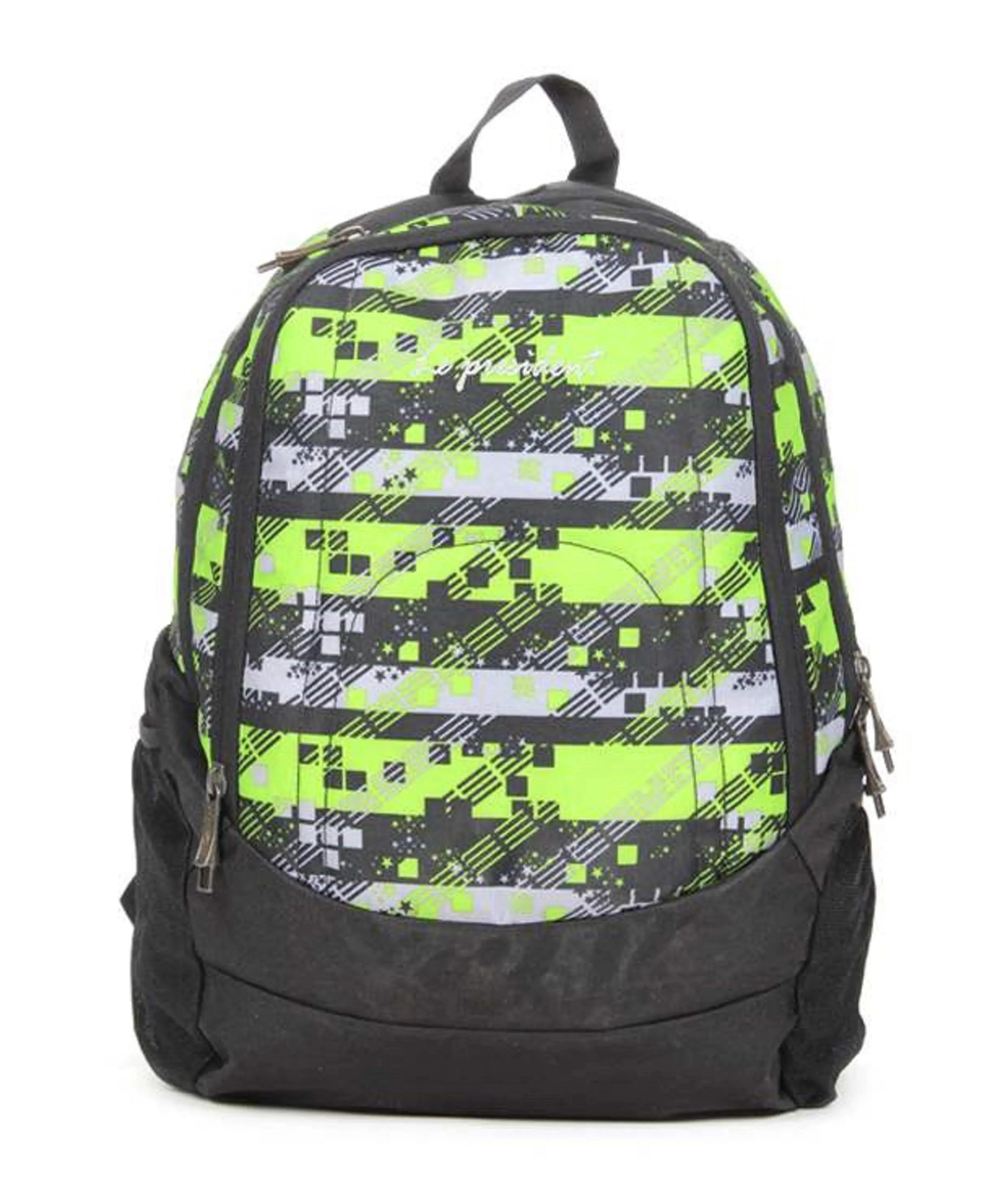 Dude Green Backpack / School Bag by President Bags